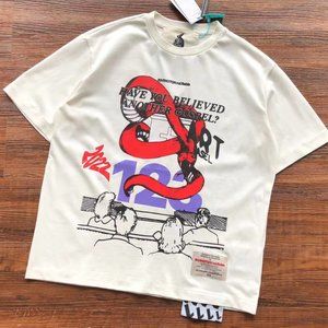 Rivingtonroi Rebis123 White Short-Sleeved Snake Graffiti T-Shirt